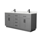 Beckett TK 72" Free Standing Double Basin Vanity Set with Cabinet and Quartz Vanity Top - image 18