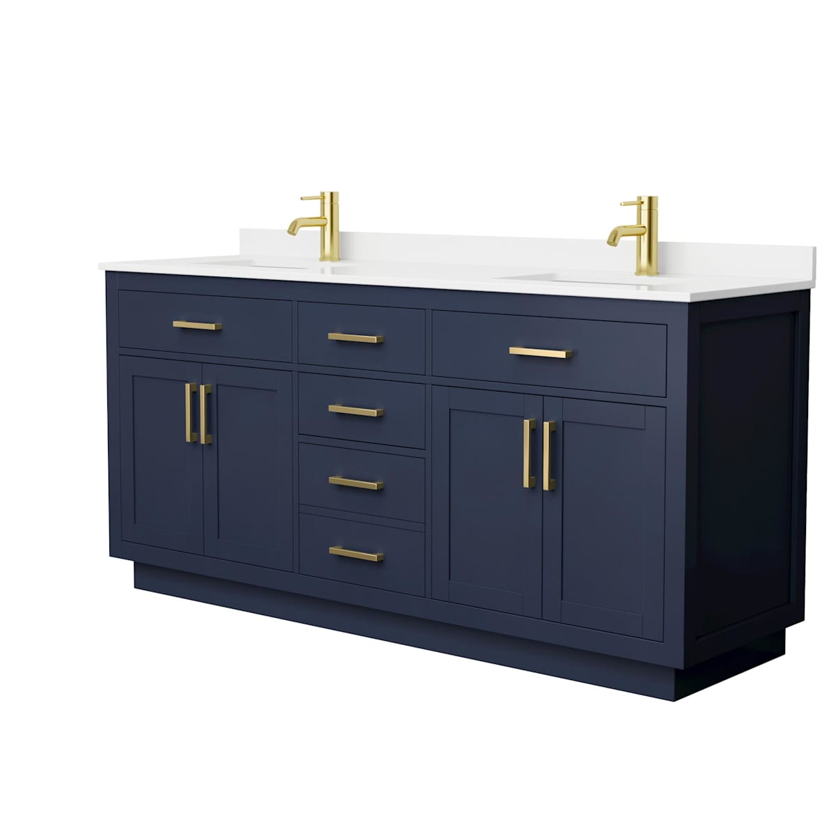 Beckett TK 72" Free Standing Double Basin Vanity Set with Cabinet and Quartz Vanity Top - image 21