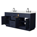 Beckett TK 72" Free Standing Double Basin Vanity Set with Cabinet and Quartz Vanity Top - image 3