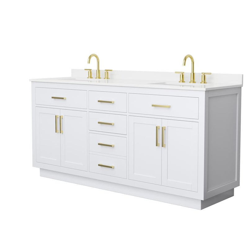 Beckett TK 72" Free Standing Double Basin Vanity Set with Cabinet and Quartz Vanity Top - image 10