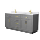 Beckett TK 72" Free Standing Double Basin Vanity Set with Cabinet and Cultured Marble Vanity Top - image 15