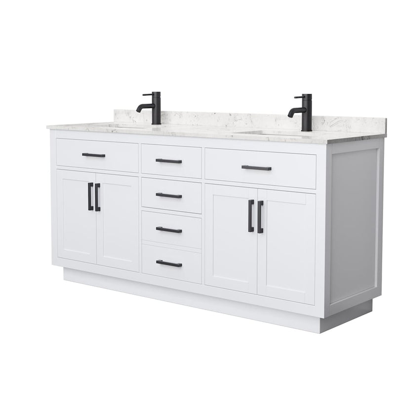 Beckett TK 72" Free Standing Double Basin Vanity Set with Cabinet and Cultured Marble Vanity Top - image 18