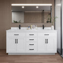 Beckett TK 72" Free Standing Double Basin Vanity Set with Cabinet and Cultured Marble Vanity Top - image 1