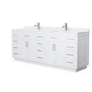Beckett TK 84" Free Standing Double Basin Vanity Set with Cabinet and Quartz Vanity Top - image 8