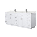 Beckett TK 84" Free Standing Double Basin Vanity Set with Cabinet and Quartz Vanity Top - image 9