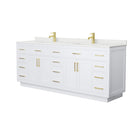 Beckett TK 84" Free Standing Double Basin Vanity Set with Cabinet and Quartz Vanity Top - image 11