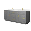 Beckett TK 84" Free Standing Double Basin Vanity Set with Cabinet and Quartz Vanity Top - image 17
