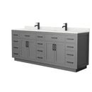 Beckett TK 84" Free Standing Double Basin Vanity Set with Cabinet and Quartz Vanity Top - image 19