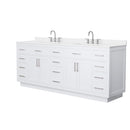 Beckett TK 84" Free Standing Double Basin Vanity Set with Cabinet and Quartz Vanity Top - image 8