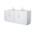 Beckett TK 84" Free Standing Double Basin Vanity Set with Cabinet and Quartz Vanity Top - image 9