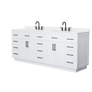 Beckett TK 84" Free Standing Double Basin Vanity Set with Cabinet and Quartz Vanity Top - image 12