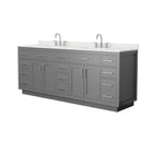 Beckett TK 84" Free Standing Double Basin Vanity Set with Cabinet and Quartz Vanity Top - image 15