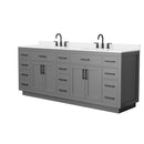 Beckett TK 84" Free Standing Double Basin Vanity Set with Cabinet and Quartz Vanity Top - image 18