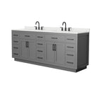 Beckett TK 84" Free Standing Double Basin Vanity Set with Cabinet and Quartz Vanity Top - image 19