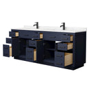 Beckett TK 84" Free Standing Double Basin Vanity Set with Cabinet and Cultured Marble Vanity Top - image 3