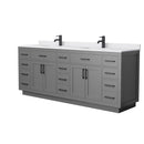 Beckett TK 84" Free Standing Double Basin Vanity Set with Cabinet and Cultured Marble Vanity Top - image 13