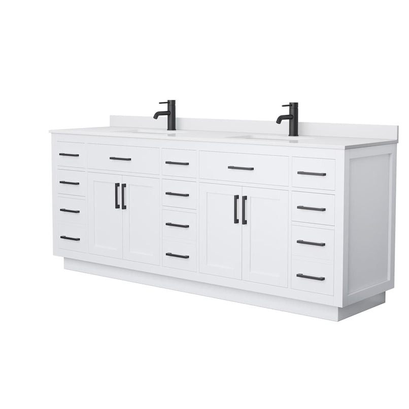 Beckett TK 84" Free Standing Double Basin Vanity Set with Cabinet and Cultured Marble Vanity Top - image 19