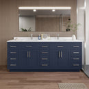 Beckett TK 84" Free Standing Double Basin Vanity Set with Cabinet and Cultured Marble Vanity Top - image 1