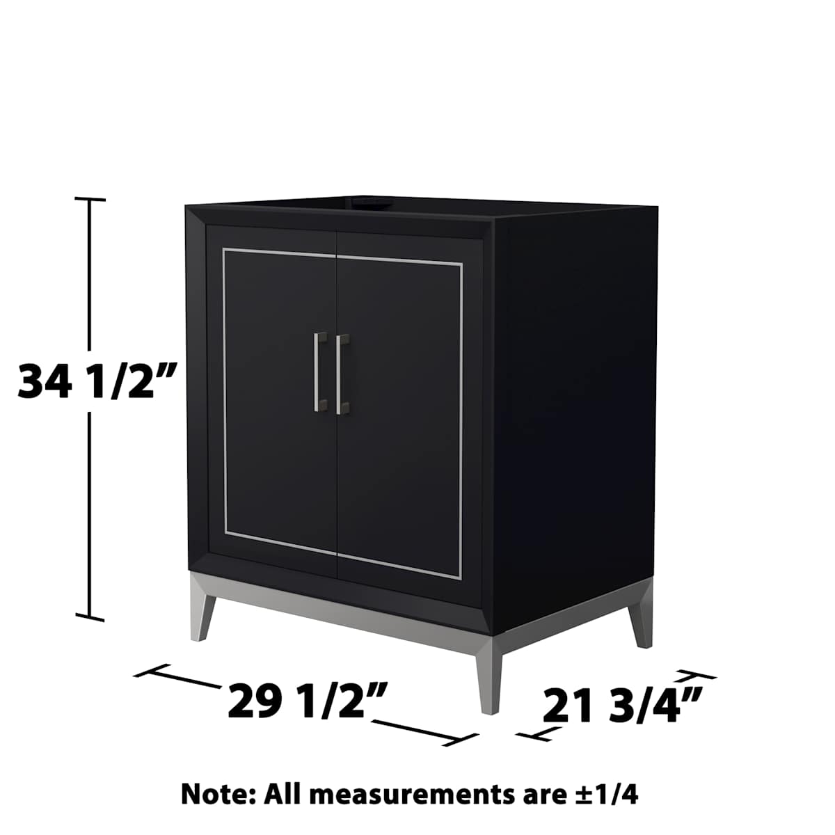 Marlena 30" Single Free Standing Vanity Cabinet Only - Less Vanity Top