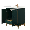 Marlena 30" Free Standing Single Basin Vanity Set with Cabinet and Quartz Vanity Top - image 15