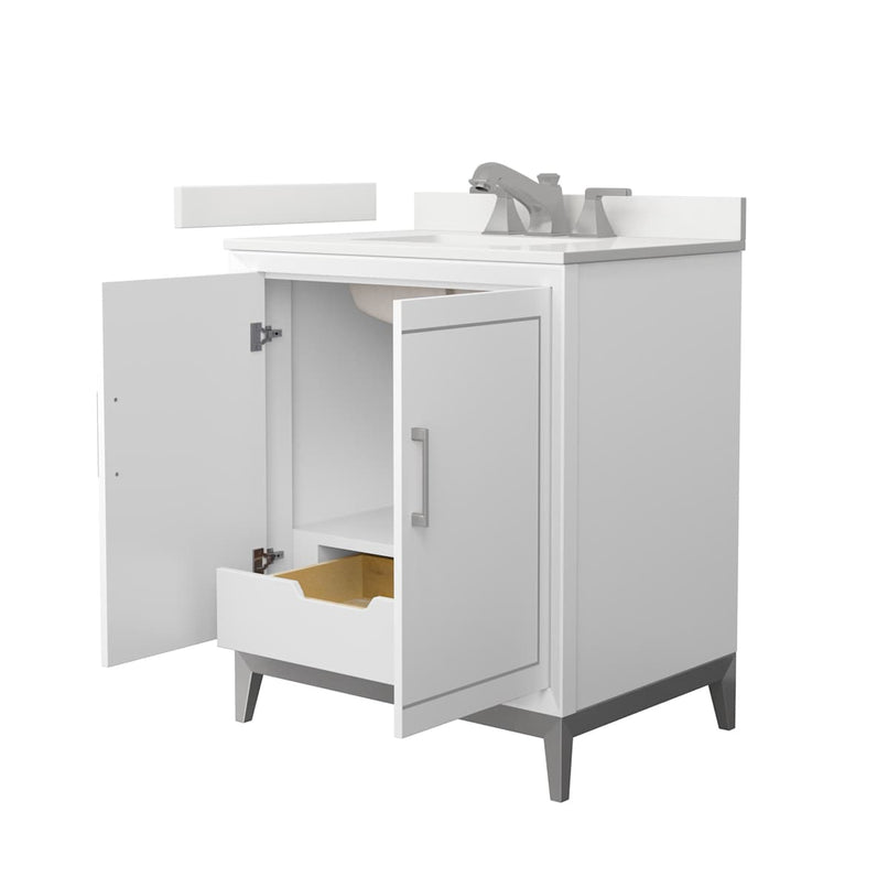 Marlena 30" Free Standing Single Basin Vanity Set with Cabinet and Quartz Vanity Top - image 8