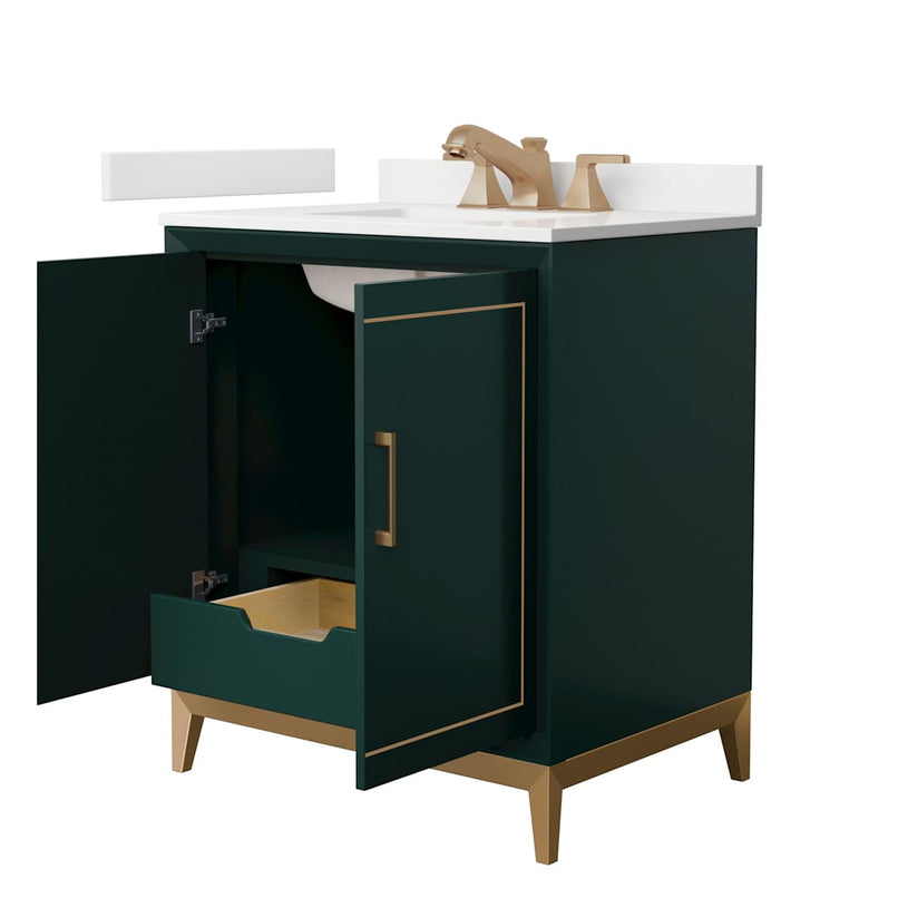 Marlena 30" Free Standing Single Basin Vanity Set with Cabinet and Quartz Vanity Top - image 14