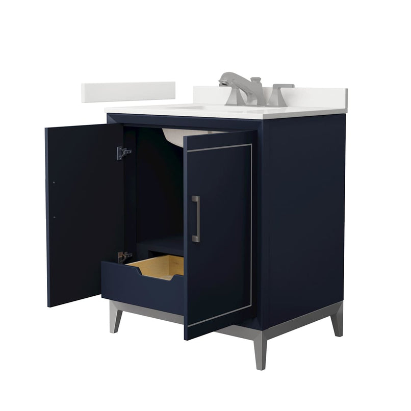 Marlena 30" Free Standing Single Basin Vanity Set with Cabinet and Quartz Vanity Top - image 16
