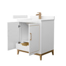 Marlena 30" Free Standing Single Basin Vanity Set with Cabinet and Cultured Marble Vanity Top - image 16