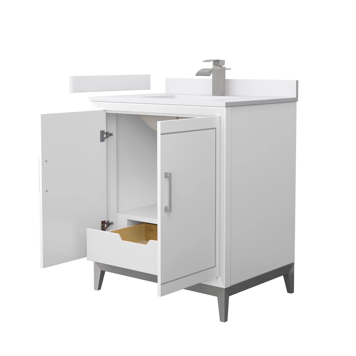 Marlena 30" Free Standing Single Basin Vanity Set with Cabinet and Cultured Marble Vanity Top - image 17