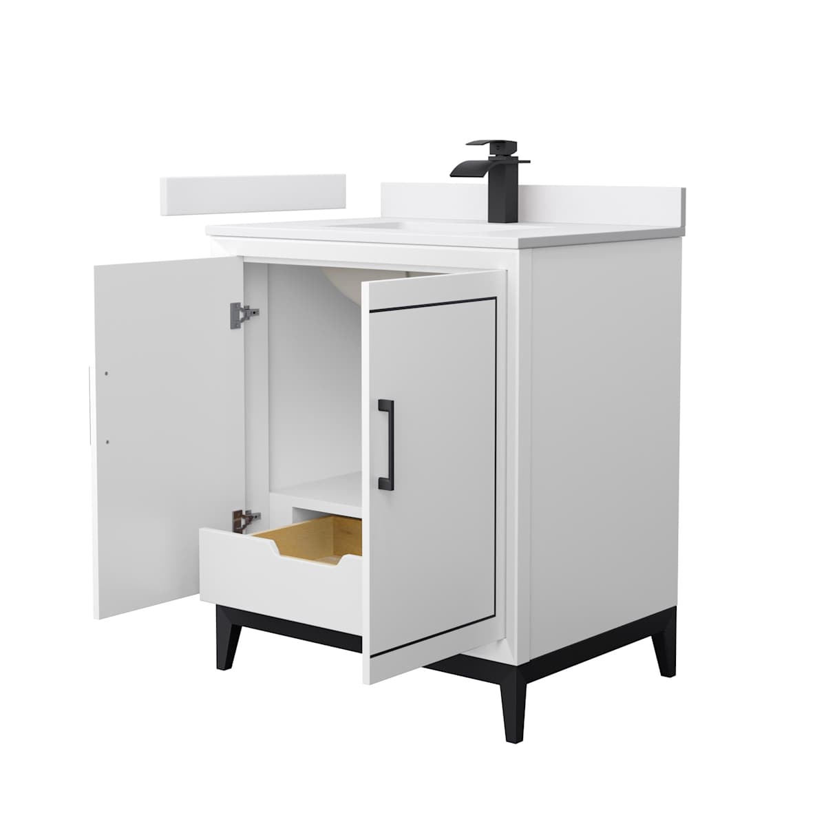 Marlena 30" Free Standing Single Basin Vanity Set with Cabinet and Cultured Marble Vanity Top - image 18