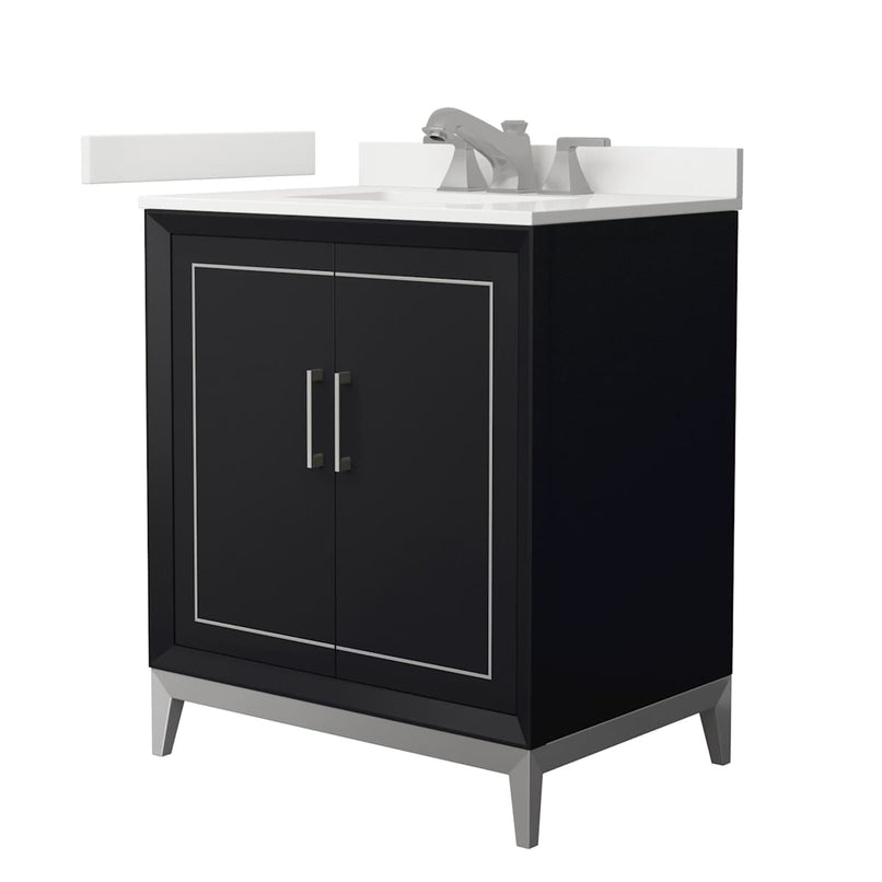 Marlena 30" Free Standing Single Basin Vanity Set with Cabinet and Quartz Vanity Top - image 1