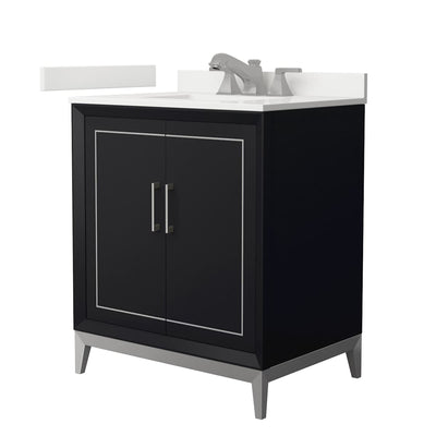 Marlena 30" Free Standing Single Basin Vanity Set with Cabinet and Quartz Vanity Top - image 1