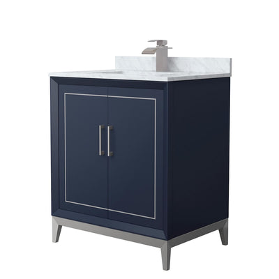 Marlena 30" Free Standing Single Basin Vanity Set with Cabinet and Marble Vanity Top - image 1