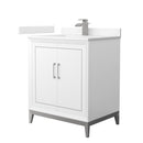 Marlena 30" Free Standing Single Basin Vanity Set with Cabinet and Cultured Marble Vanity Top - image 1