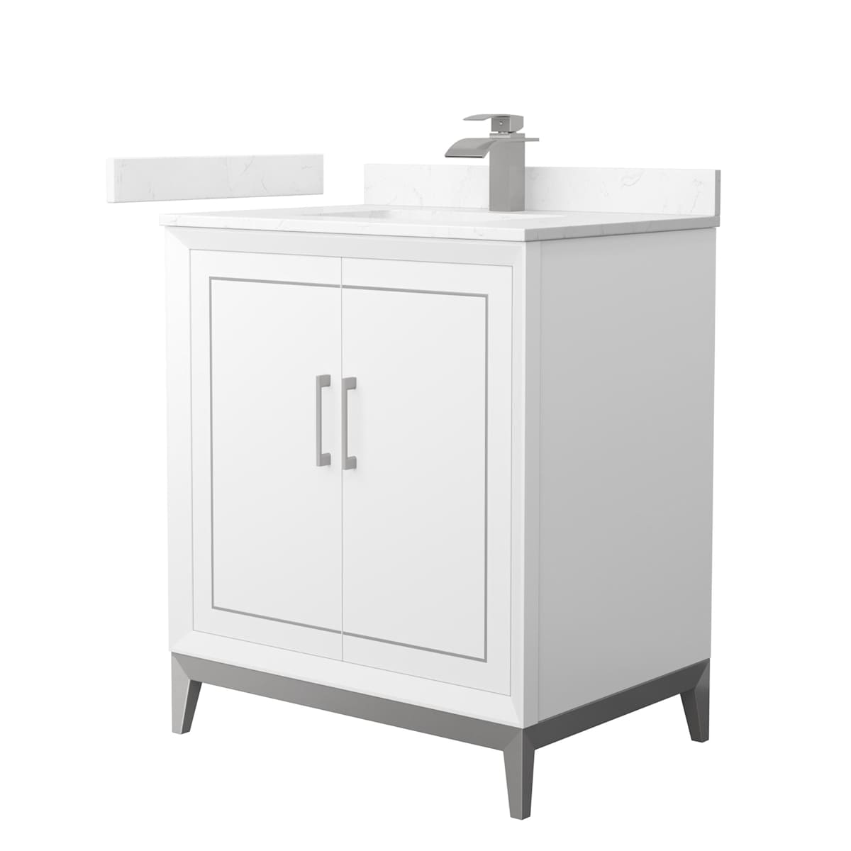 Marlena 30" Free Standing Single Basin Vanity Set with Cabinet and Cultured Marble Vanity Top