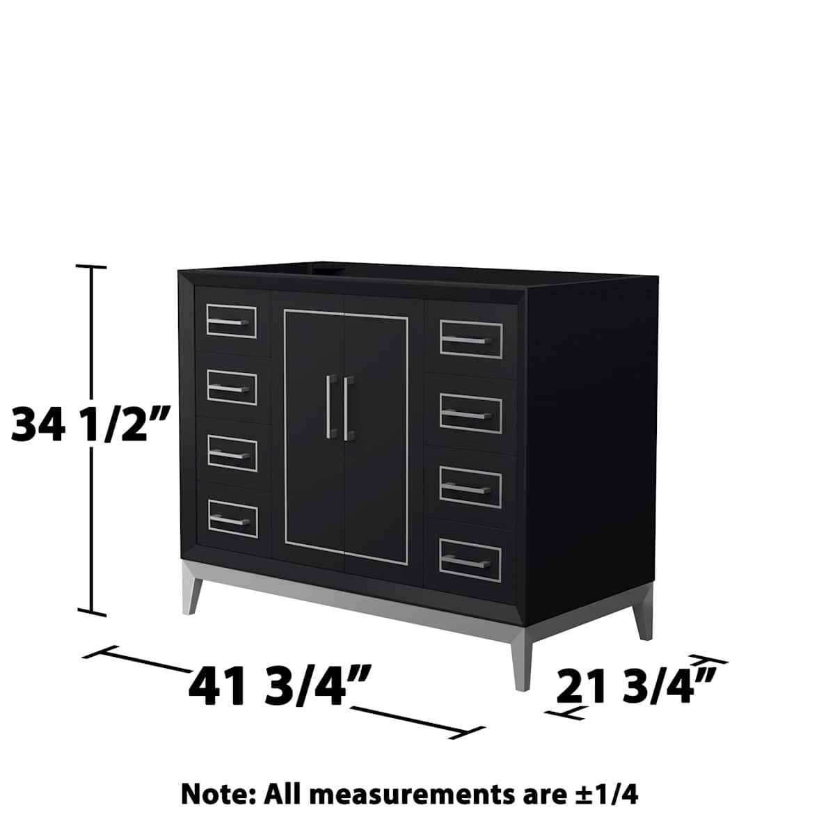 Marlena 42" Single Free Standing Vanity Cabinet Only - Less Vanity Top