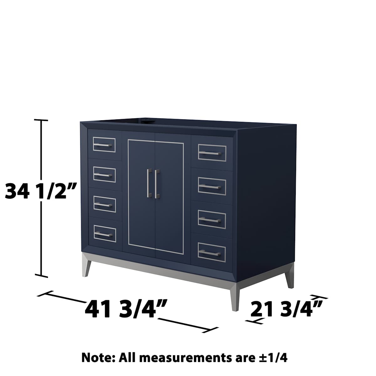 Marlena 42" Single Free Standing Vanity Cabinet Only - Less Vanity Top