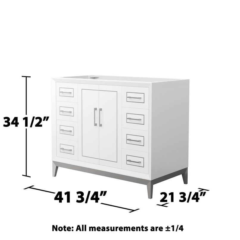 Marlena 42" Single Free Standing Vanity Cabinet Only - Less Vanity Top - image 18