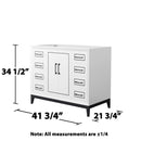 Marlena 42" Single Free Standing Vanity Cabinet Only - Less Vanity Top - image 20