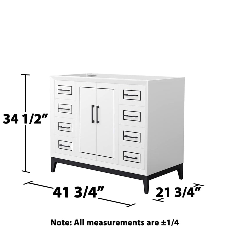 Marlena 42" Single Free Standing Vanity Cabinet Only - Less Vanity Top - image 20