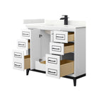 Marlena 42" Free Standing Single Basin Vanity Set with Cabinet and Quartz Vanity Top - image 13