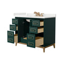 Marlena 42" Free Standing Single Basin Vanity Set with Cabinet and Quartz Vanity Top - image 14