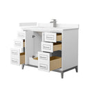 Marlena 42" Free Standing Single Basin Vanity Set with Cabinet and Cultured Marble Vanity Top - image 14