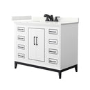 Marlena 42" Free Standing Single Basin Vanity Set with Cabinet and Quartz Vanity Top - image 1