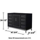 Marlena 48" Single Free Standing Vanity Cabinet Only - Less Vanity Top - image 5