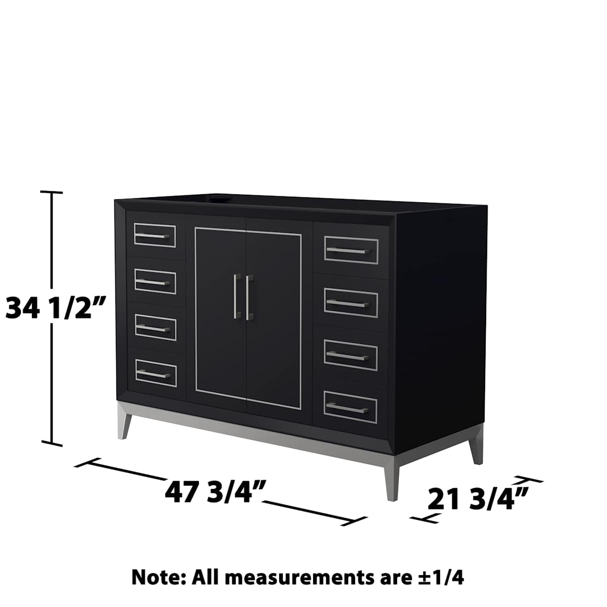 Marlena 48" Single Free Standing Vanity Cabinet Only - Less Vanity Top