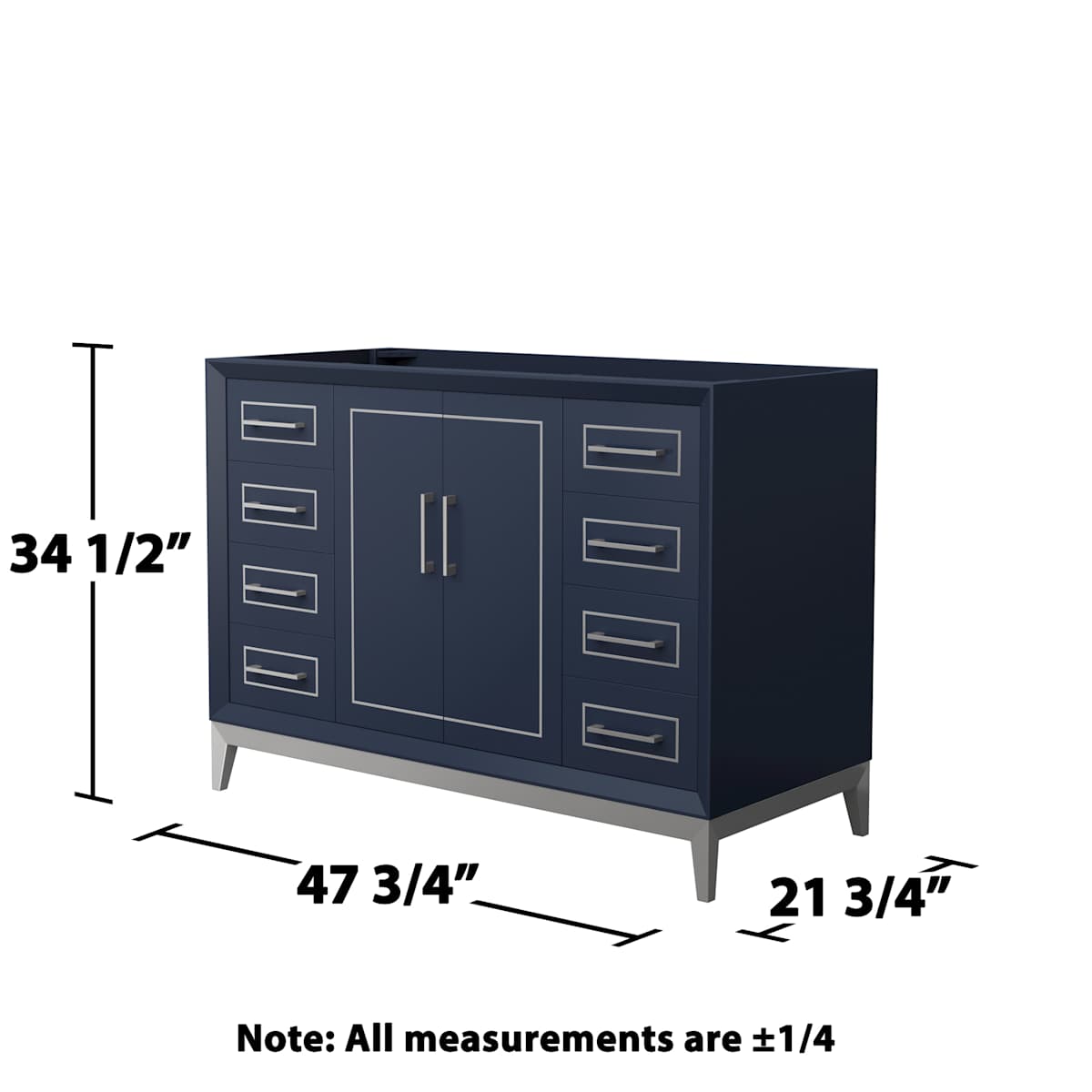 Marlena 48" Single Free Standing Vanity Cabinet Only - Less Vanity Top