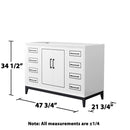 Marlena 48" Single Free Standing Vanity Cabinet Only - Less Vanity Top - image 20