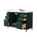 Marlena 48" Free Standing Single Basin Vanity Set with Cabinet and Quartz Vanity Top - image 14