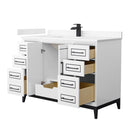 Marlena 48" Free Standing Single Basin Vanity Set with Cabinet and Cultured Marble Vanity Top - image 15